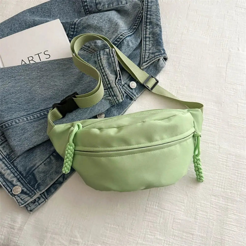 Half Moon Waist Bags Waterproof Oxford Cloth Running Belt Bags Large Capacity New Fashion Women's Chest Bag Crossbody Bag