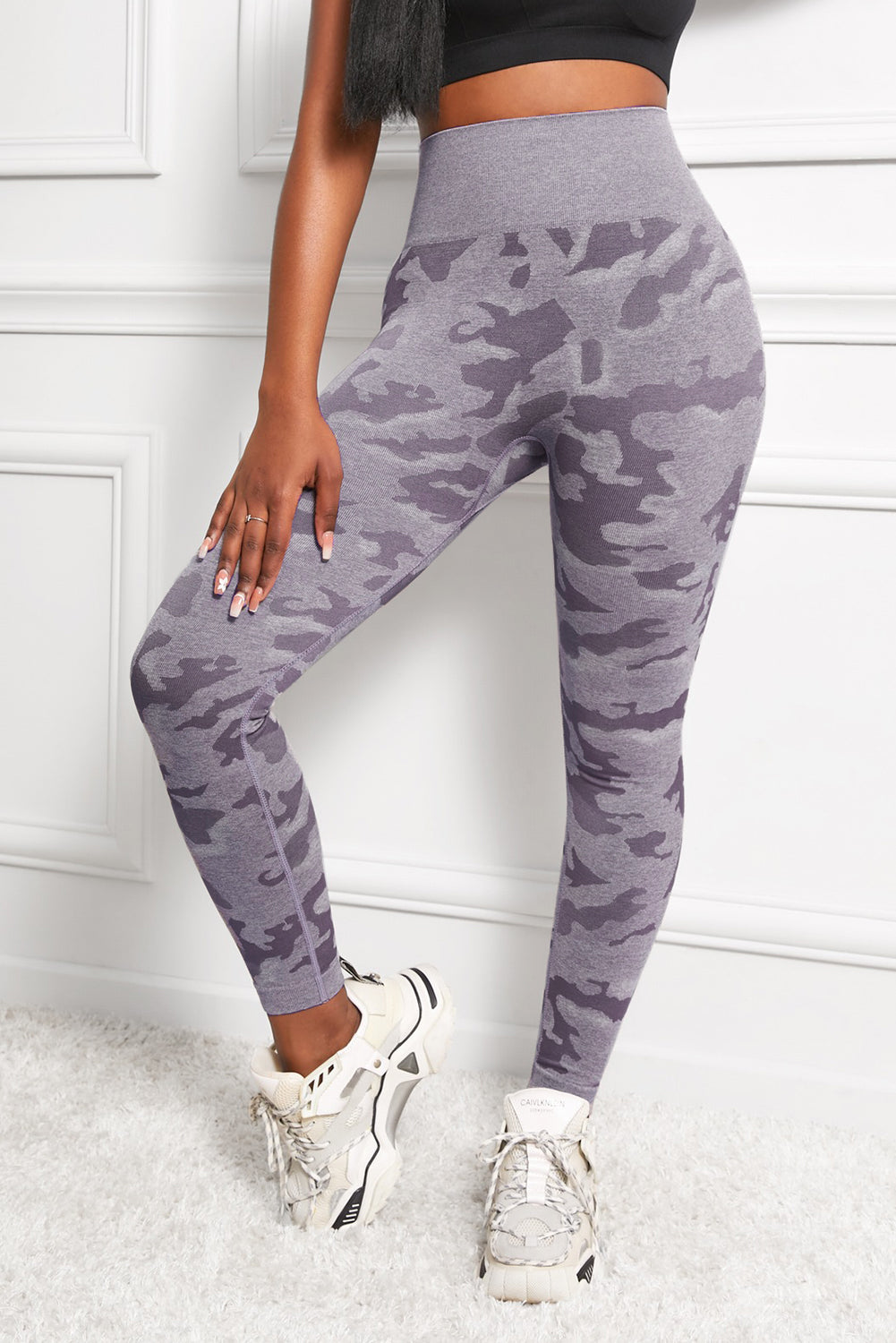 Seamless Camo Print Butt Lift High Waist Yoga Pants