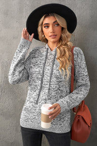 Grey Pullover Hooded Sweater