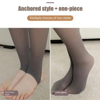 Thicken Polar Stockings Winter Warm Leggings Women'S Fleece Lined Tights Skin Effect Pantyhose Fake Translucent Wool Sock Pants