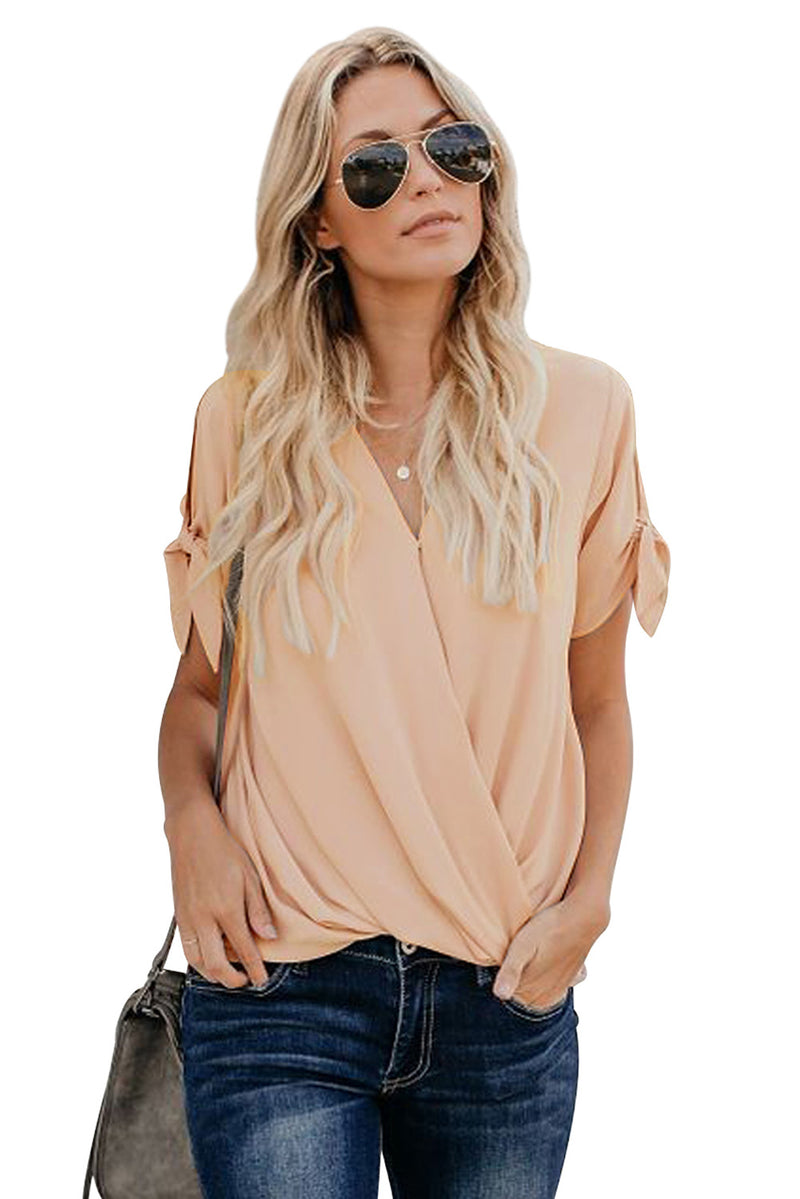 Apricot Charismatic Drape Blouse