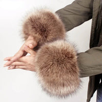 Imitation Raccoon Fox Hair Fluffy Hand Rings Fluffy Wrist Guards Women's Cuffs Imitation Rabbit Fur Bracelets Cuffs Wrist Covers