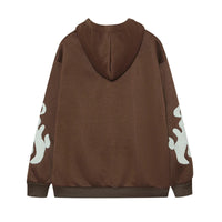 Europe and the United States Autumn and Winter Hoodie Embroidered Cross Fire Jacket Plus Cashmere Lovers Loose Sweater