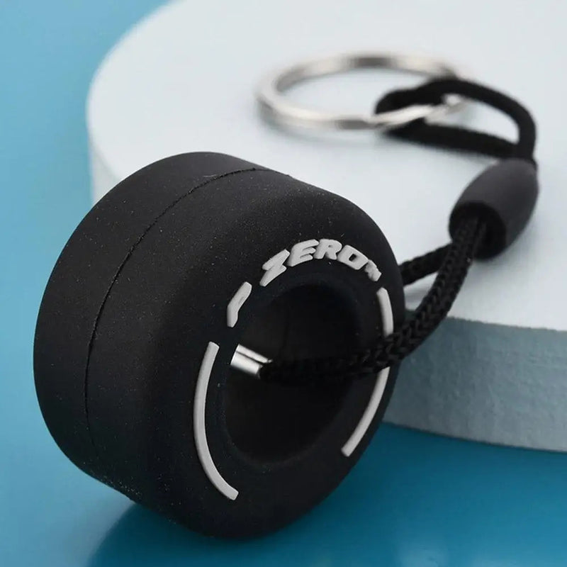 Luxury Mini F1 Racing Tire Keychain Car Key Accessories PVC Tyre Pendant Bag Charm Men's Gadgets Gifts For Friends Car Lovers