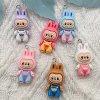 10PCS New Kawaii Rabbit Resin Pendant Fashionable and Charming DIY Necklace Bracelet Earrings Keychain Accessories