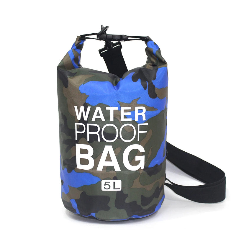 2/5/10/15/30L Outdoor Camouflage Waterproof Dry Bags Portable Rafting Diving Dry Bag Sack PVC Swimming Bags for River Trekking