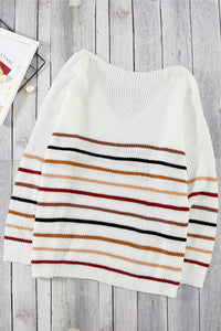 Multicolor Striped Knit Sweater