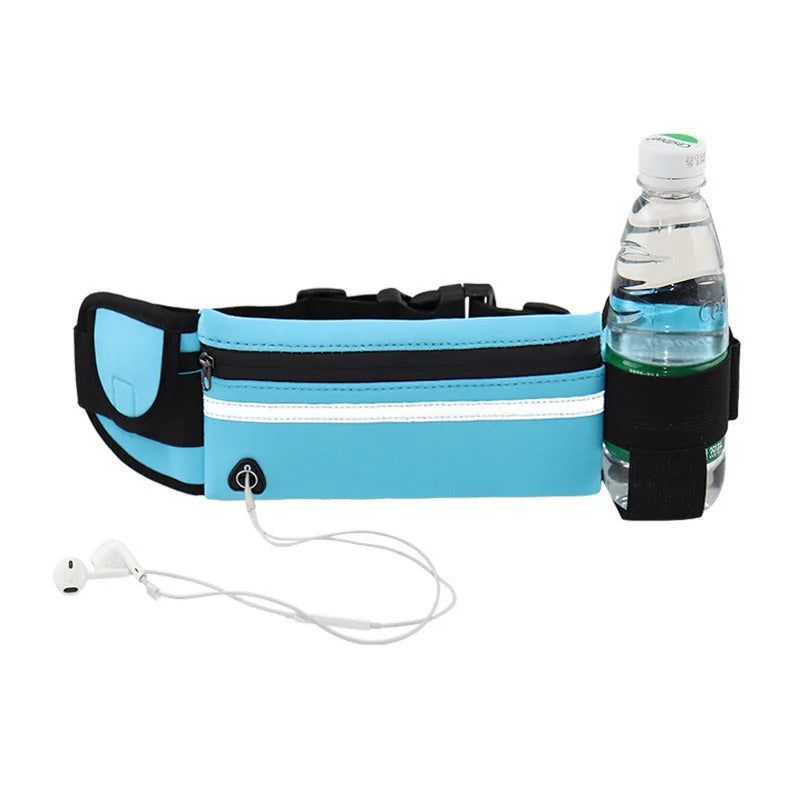 Outdoor Sports Waterproof Reflective Strip Waist Bag Mobile Phone Cycling Fitness Running Waist Bag Adjustable Elastic Strap