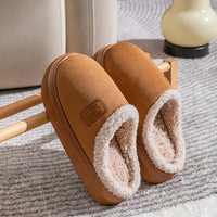 Cotton sandals for women, thick sole, non-slip and warm 2024 new winter indoor home plush cotton slippers for men