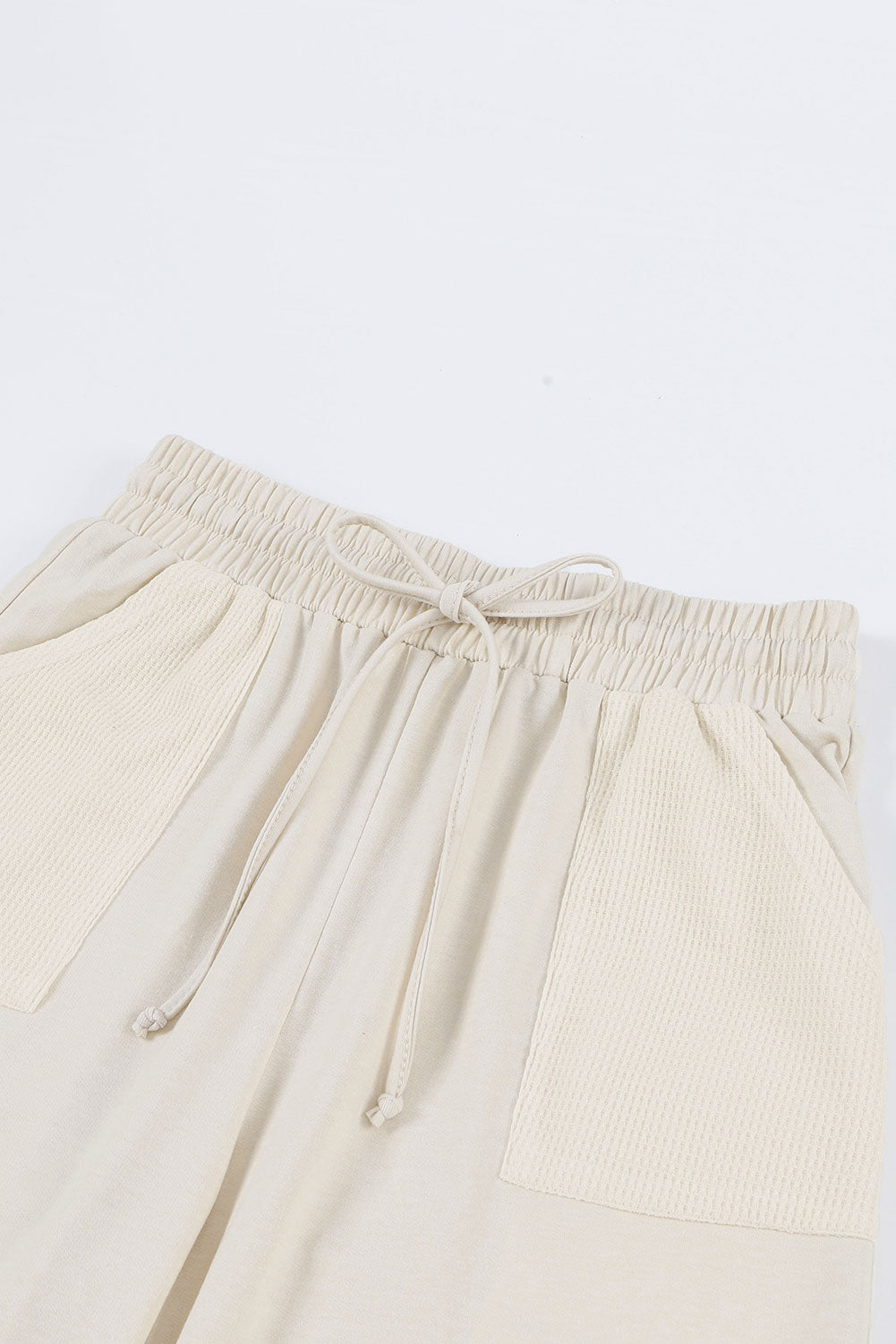 Apricot Drawstring Waist Pocketed Knit Pants