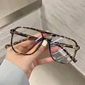 Y2K Retro Oval Frame Glasses Women Female  Sweet Cool Eyewear Trend Reading Computer Anti Blue Light Eyeglasses