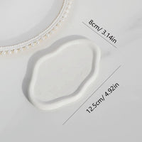 1pc Irregular Ceramic Jewelry Tray For Jewelry Display And Key Storage - Desktop Decorative Ornament