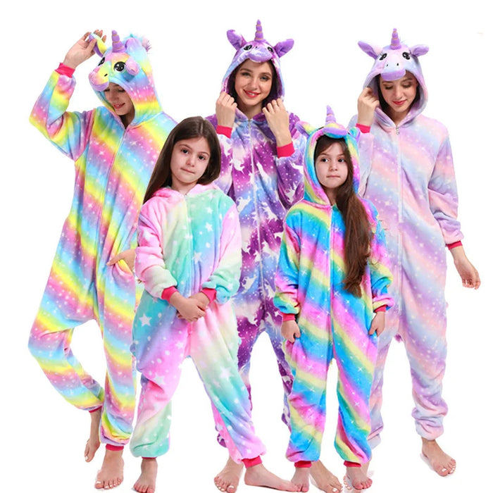 Kigurumi Unicorn Onesies Cartoon Pajamas For Adults Women Men Animal Pyjamas Homewear Halloween Christmas Cosplay Party Costume