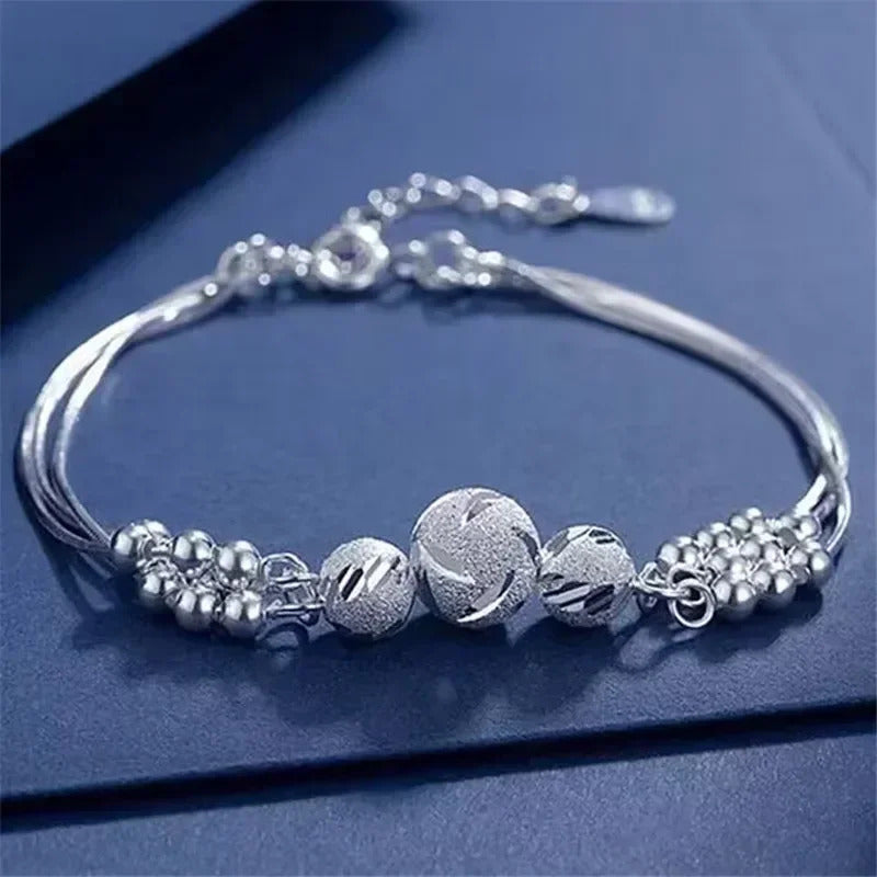 925 Sterling Silver Bracelet 5mm 20cm Flat Side Chain Lobster Clasp Bracelet For Woman Man Party Wedding Engagement Jewelry Gift