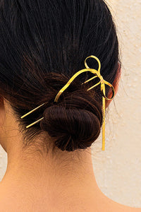 Gold Minimalism Bow Knot Alloy Hair Clasp