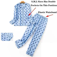 Women's Pajamas Plus Size S-XXXL Clothes Ladies Flannel Cotton Home Wear Suit Autumn Winter Pajamas Plaid Print Sleep Tops