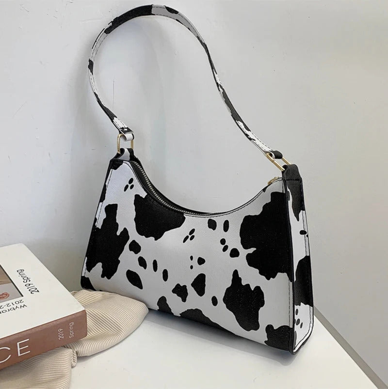 Summer New Shoulder Bags for Women High Quality Zebra Underarm Handbags PU Leather Leopard Armpit Purse Bag