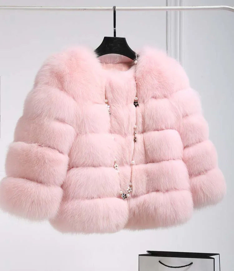 ZADORIN S-5XL Mink Coats Autumn Winter Fluffy Black Faux Fur Coat Women Elegant Thick Warm Faux Fur Jackets For Women 2024 Tops