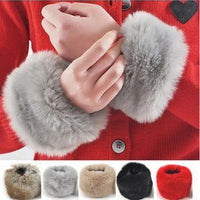 Women's Fashion Clothing Accessories Oversleeve Wrist Faux Fur Wrist Cuffs Warm Furry Wristbands Furry Wrist Cuff Arm Warmer