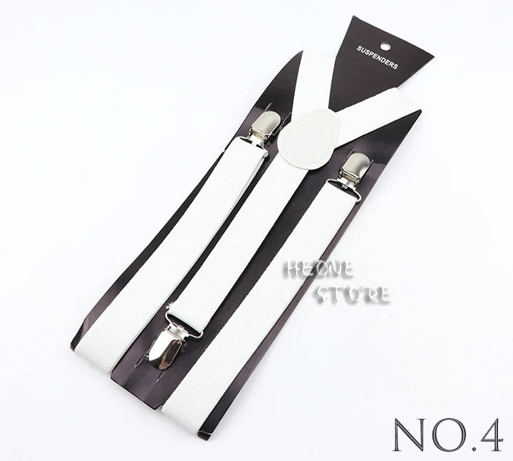 New Candy Color Adjustable Suspenders Elastic Leather Y-Back Braces Straps For Men Women Kids Pants Shirt Girl Skirt Accessories