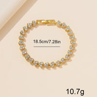 Fashion Luxury Women Gold Watch Bracelet Necklace 6Pcs Set Ladies Diamond Quartz Wristwatch Valentine's Day Mother's Day Gift