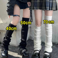 40-70cm Knitted Lolita Leg Warmers Women's Long Socks Autumn Winter Wool Foot Cover Arm Warmer Y2K Crochet Heap Socks Boot Cuffs