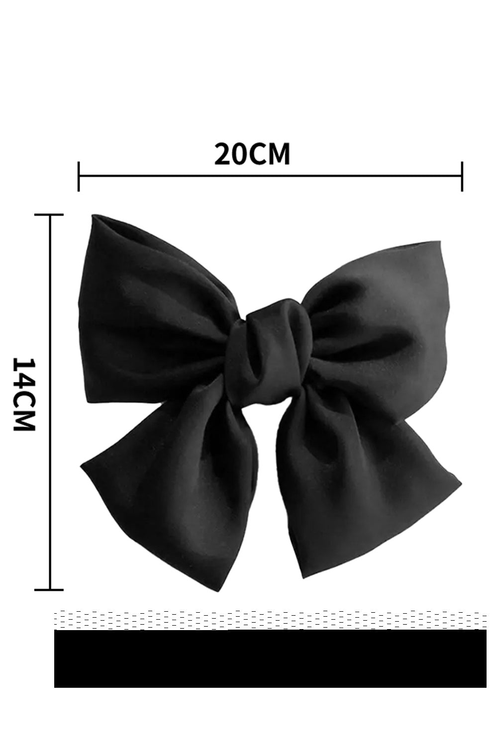 Black Oversized Slik Bow Hair Clip