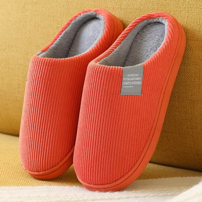 Women's Men's Thick Soft Bottom Home Slippers Household Plush Slippers Anti-slip Thermal Slippers Indoor Winter