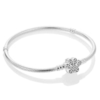 Silver Plated Stars Heart Shape Butterflies Clover Clasp Bracelet for Women Fit Original Charms Beads DIY Making Gift