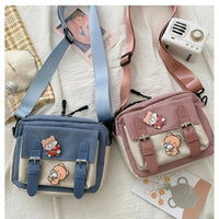 Korean Style Canvas Shoulder Bag For Women New Fashion Female Crossbody