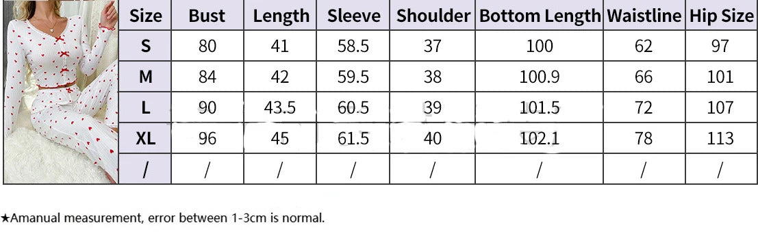 Elegant White Ribbed Print Pants Sets Pajamas Women Knitted V-Neck Loose Tops Autumn Elastic Long Pants Sleepwears Vintage