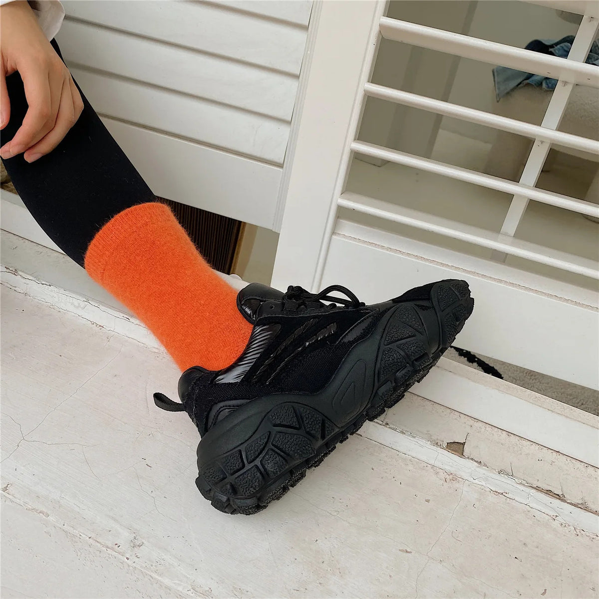 Winter Thicken Warm Long Socks Rabbits Hair Women's Socks Solid Thermal Cashmere Harajuku Crew Sock News Fashion Japanese Kawaii