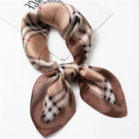 Print 70cm Silk Satin Headkerchief Women Luxury Design Neck Tie Scarf Female Hair Hand Wrist Foulard Shawl Hijab Bandana New