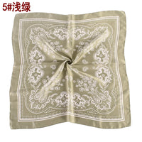 European and American Hot Sale Vintage Paisley Small Cashew Flower 70*70 Satin Square Silk Scarf