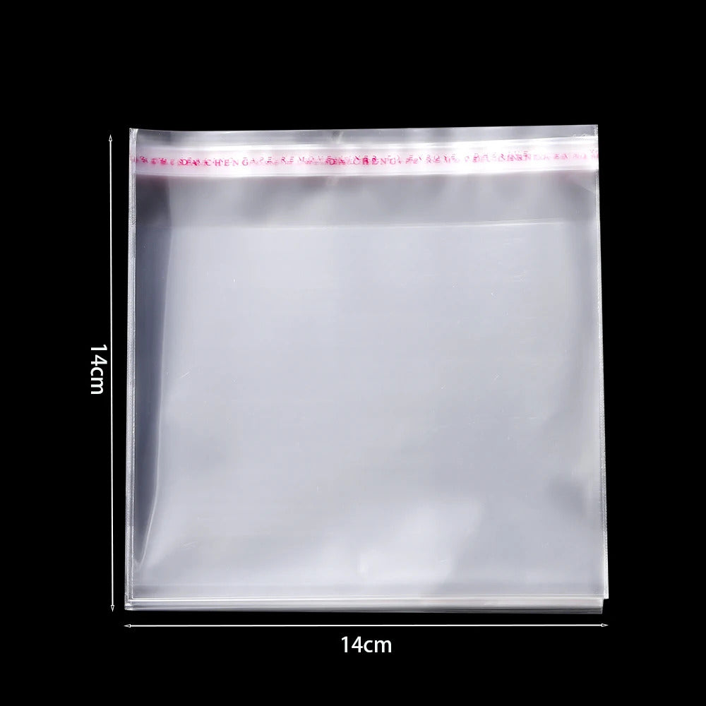 100pcs/lot Transparent Self Adhesive Seal Bags OPP Plastic Cellophane Bags Gifts Bag & Pouch Jewelry Packaging Bags