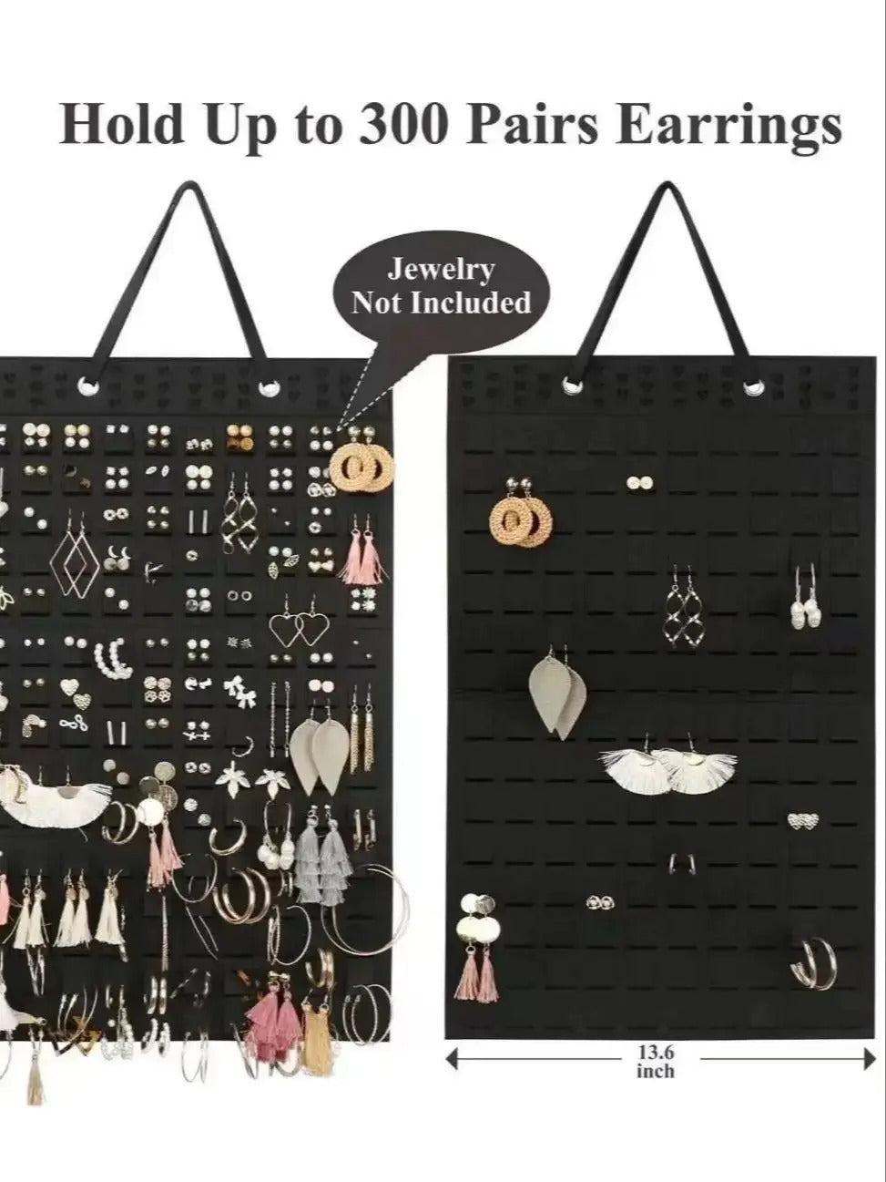 New Double Wall Mounted Jewelry Bag Jewelry Display Felt Earrings Storage Bag Necklace Ring Jewelry Organizer  Packaging