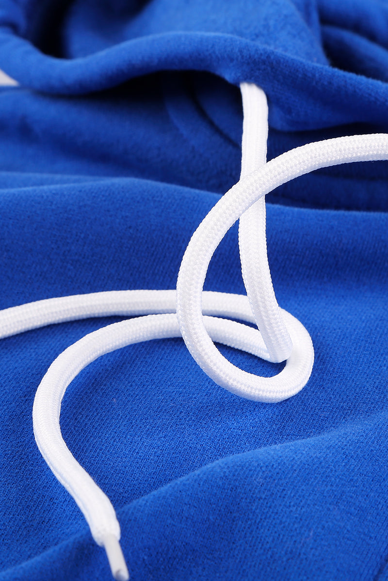 Blue Zip-up Hoodie Jacket