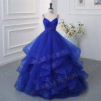 Y&M Novias New Boho Quinceanera Dresses Ruffles Sweetheart Spaghetti Straps Simple Party Princess Dress Vestidos De Quinseanera