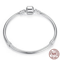 TOP SALE Authentic 100% 925 Sterling Silver 3MM Snake Chain Bangle & Bracelet for Women Luxury Bangle Jewelry 16-23CM