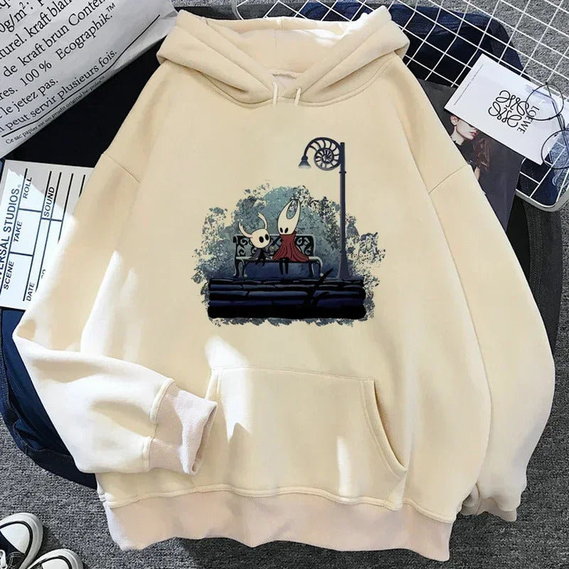 Hollow Knight Hoodies Men Korea Ulzzang Grunge Y2k Aesthetic Fmale Autumn and Winter Pullover Hoddies Graphic Streetwear