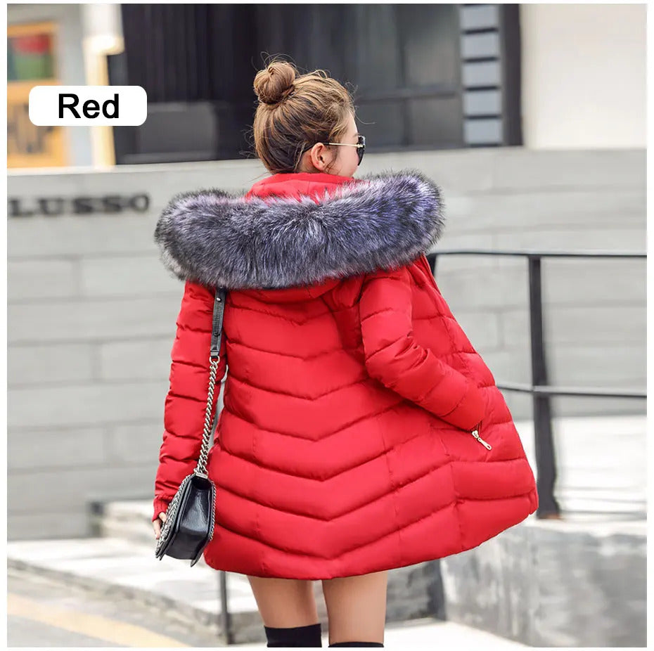 2024 New Arrival Fashion Slim Women Winter Jacket Cotton Padded Warm Thicken Ladies Coat Long Coats Parka Womens Jackets