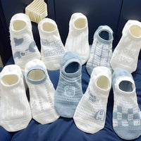 10 Pairs Fuzzy Print Socks Cute & Lightweight Invisible Socks Women's Stockings & Hosiery