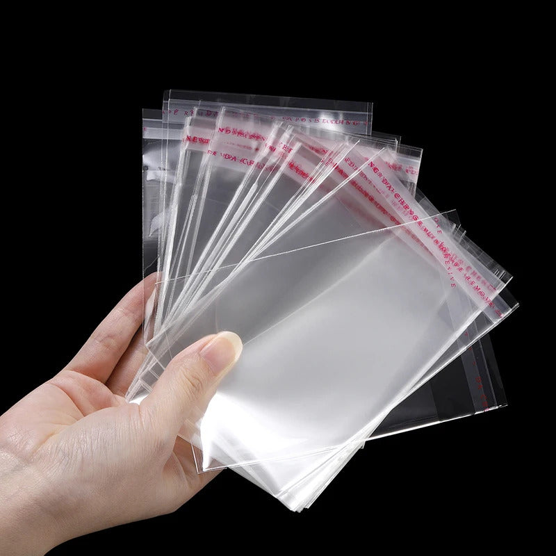 100pcs/lot Transparent Self Adhesive Seal Bags OPP Plastic Cellophane Bags Gifts Bag & Pouch Jewelry Packaging Bags