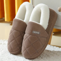 Evshine Women Fur Plush Slippers Men Winter Furry Fashion Warm Ankles Plush Cozy Slides For Home Indoor Soft Sole Cotton Shoes