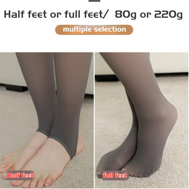 Thick Thermal Tights Stockings Women Warm Pantyhose Winter Translucent Pantyhose High Waist Translucent Tights