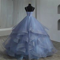 Y&M Novias New Boho Quinceanera Dresses Ruffles Sweetheart Spaghetti Straps Simple Party Princess Dress Vestidos De Quinseanera