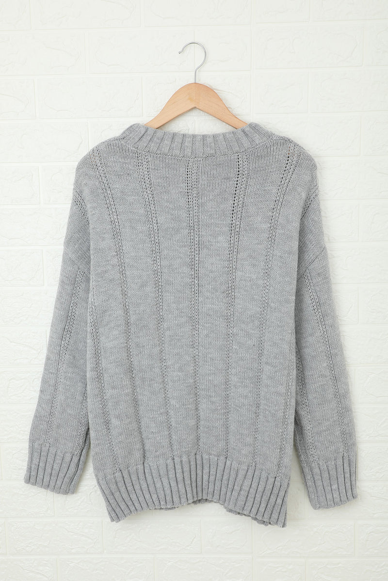 Wine Oversize Thick Pullover Sweater