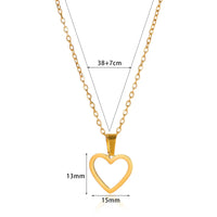 Stainless Steel Love Heart Necklace For Women 2023 New Trendy Lip Chain Simple Pendant Necklace Jewelry Gift Wholesalers