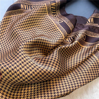 Print 70cm Silk Satin Headkerchief Women Luxury Design Neck Tie Scarf Female Hair Hand Wrist Foulard Shawl Hijab Bandana