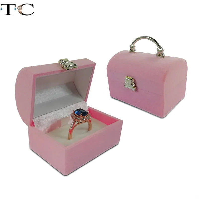 Creative Velvet Jewelry Box Mini Container Ring Box Earrings Rings Storage Box Small Accessories Display Gift Box